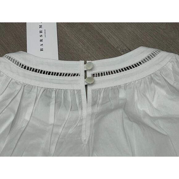 NWT Harshman Women's White Cotton Anemone Lace Eyelet-Trim Blouse Top Size S - Picture 5 of 13